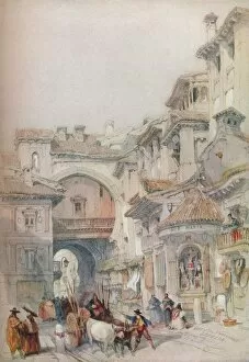 Landscape art Collection: Gate of the Vivarrambla, Granada, 1830s, (1930). Creator: David Roberts
