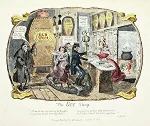 George Cruikshank Collection: The Gin Shop, 1829