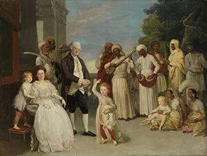 Nanny Collection: Group Portrait of Sir Elijah and Lady Impey, 1783. Creator: Johan Zoffany