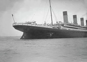 Southampton Jigsaw Puzzle Collection: Hole torn in the hull of RMS Olympic after the collision with HMS Hawke in the Solent, 1911