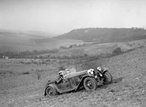 Brunell Collection: HRG competing in the London Motor Club Coventry Cup Trial, Knatts Hill, Kent, 1938