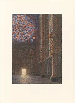 Religious Canvas Print Collection: Interior of the Sainte Chapelle, view from the entrance, 1865-1939. Creator: Daniel Jordens