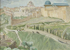 Paintings Fine Art Print Collection: By Jerusalem. Study, 1921. Creator: Anna Katarina Boberg