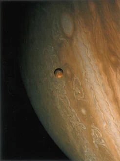 The Moon Photo Mug Collection: Jupiter and Io, one of its moons, 1979