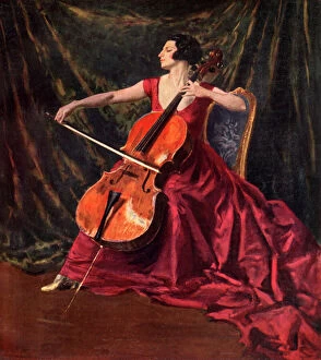 Music Fine Art Print Collection: Madame Suggia, 1920-1923, (1933). Artist: Augustus John