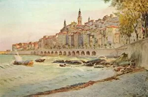 Riviera Collection: Mentone, from Garavan, c1910, (1912). Artist: Walter Frederick Roofe Tyndale