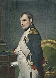 Portrait painting Mouse Mat Collection: Napoleon in His Study, c1800, (1896)