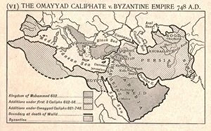 Armenia Pillow Collection: The Omayyad Caliphate v. Byzantine Empire, circa 748 A. D. c1915. Creator: Emery Walker Ltd