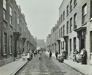 Neighbourhood Collection: People in the street, Albury Street, Deptford, London, 1911