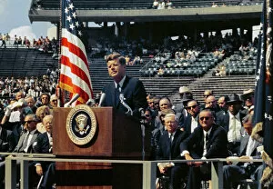 Moon Landings Collection: President Kennedy makes his We choose to go to the Moon speech, Rice University, 1962