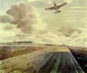 Watercolor paintings Canvas Print Collection: Runway Perspective, 1941, (1944). Creator: Eric Ravilious