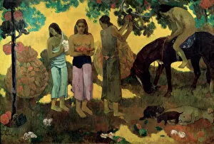 Impressionism Cushion Collection: Rupe Rupe (Fruit Gathering), 1899. Artist: Paul Gauguin