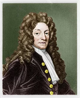 Black and white portraits Metal Print Collection: Sir Christopher Wren, English architect, c1680