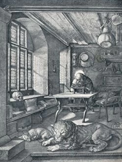 Engravings Collection: St Jerome in his Study, 1514 (1906). Artist: Albrecht Durer