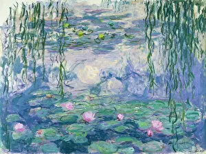 Water lilies and gardens in impressionism. Cushion Collection: Waterlilies (Nympheas), 1916-1919
