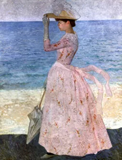 Parasol Collection: Woman with the Umbrella, 1900. Artist: Aristide Maillol