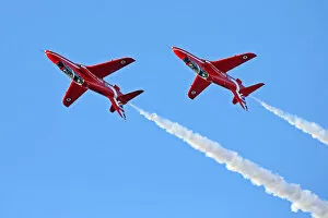 Red Arrows Fine Art Print Collection: Red Arrows Display New Tail Fin Design