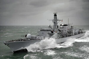 Navy Jigsaw Puzzle Collection: Type 23 frigate HMS KENT at Sea, south of the Isle of Wight