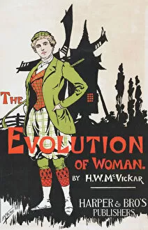 Advertising Posters Poster Print Collection: Advertising poster for the Harper and Brothers 1896 edition of The Evolution of Woman by Harry