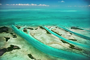 Discover the World Through Michael Melford's Lens: An aerial view of Ambergris Cay