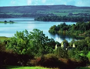 Lakefront Collection: Ballindoon Abbey, Lough Arrow, County Sligo, Ireland; Lakefront Historic Abbey
