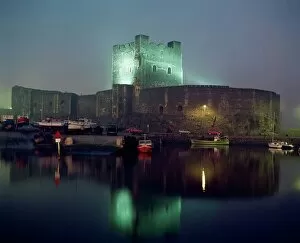Castles and fortresses Fine Art Print Collection: Carrickfergus Castle & Harbour, Co Antrim, Ireland