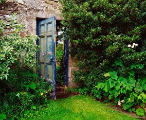 Inishowen Peninsula Collection: Greenfort, Co Donegal, Ireland; Gate To The Walled (Temple) Garden During Summer