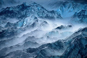 MIichael Melford Poster Print Collection: Light and fog on Lamplugh Glacier in Glacier Bay National Park
