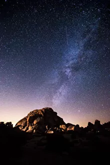 Ben Horton Photography Framed Print Collection: The Milky Way in starry night sky over a granite dome, Joshua Tree National Park, California, USA