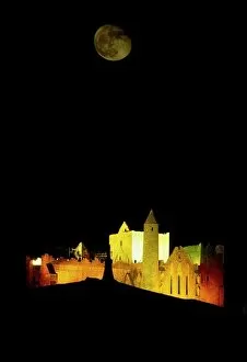 Radiance Collection: Moon Over Rock Of Cashel, Co Tipperary, Ireland