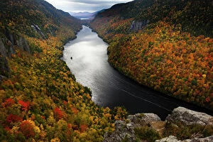 State Parks New York Collection: Overlooking Lower Ausable Lake from Indian Head