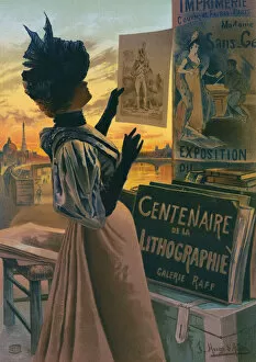 Advertising Posters Mouse Mat Collection: Poster advertising the Exposition du Centenaire de la Lithographie