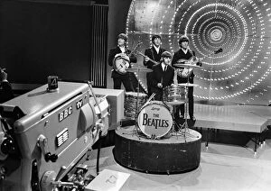 The Beatles Poster Print Collection: The Beatles on the set of Top Of the Pops, plugging their new single