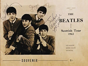 Glasgow Fine Art Print Collection: Beatles souvenir programme from their gigs at Glasgow, Kirkcaldy