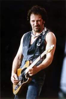 00154 Collection: Bruce Springsteen May 1993 The Boss at Milton Keynes Bowl Playing Guitar