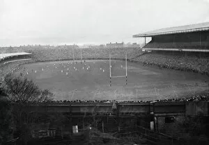 Rugby Framed Print Collection: Cardiff Arms Park, with new North Stand (right), Circa 1935