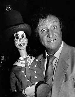 Doll Collection: Comedian Ken Dodd with his Diddy Man Dicky Mint at Whitley Bay Playhouse on 9th December