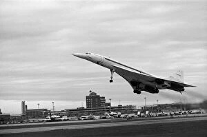 Related Images Collection: Concorde landed at Heathrow for the first time. It was diverted there because bad weather