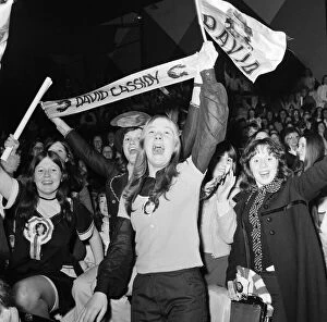 Pop art Poster Print Collection: Fans scream for their idol David Cassidy, during his concert at Belle Vue, Manchester