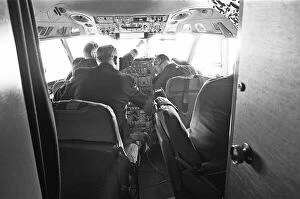 Navigator Collection: The flight crew of a BOAC VC10 make preparations for landing at Khartoum airport