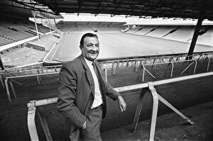 Fans Collection: Liverpool manager Bob Paisley pictured on the terraces at Anfield shortly after taking