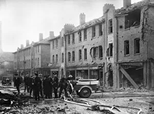 Clearing Collection: Scene of destruction in Caroline Street, Kingston Upon Hull after an air raid on the city