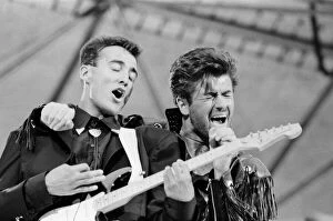 Music Collection: Wham ! The Farewell Concert at Wembley Stadium, London on 28th June 1986