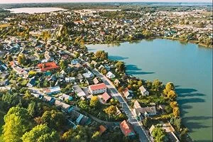 Braslaw Collection: Braslav, Braslaw District, Belarus. Aerial View Of Town. Famous Lakes